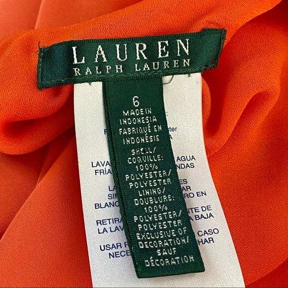 Ralph Lauren Orange Sleeveless Shoelace Stitch Top - Picture 10 of 10